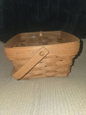 Longaberger Natural Brown Woven Basket with Handles